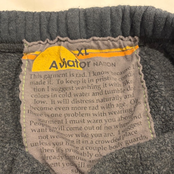 Aviator Nation Black Joggers with Rainbow Heart - Picture 5 of 10